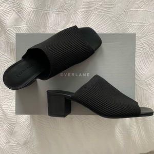 Everlane The Glove Mule in Reknit Black